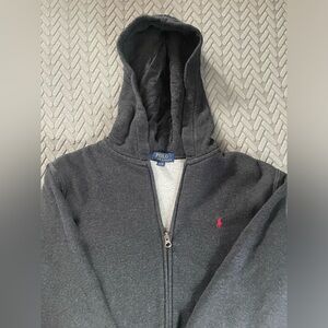 Polo Ralph Lauren Hoodie, Smoky Gray, Big kid size XL